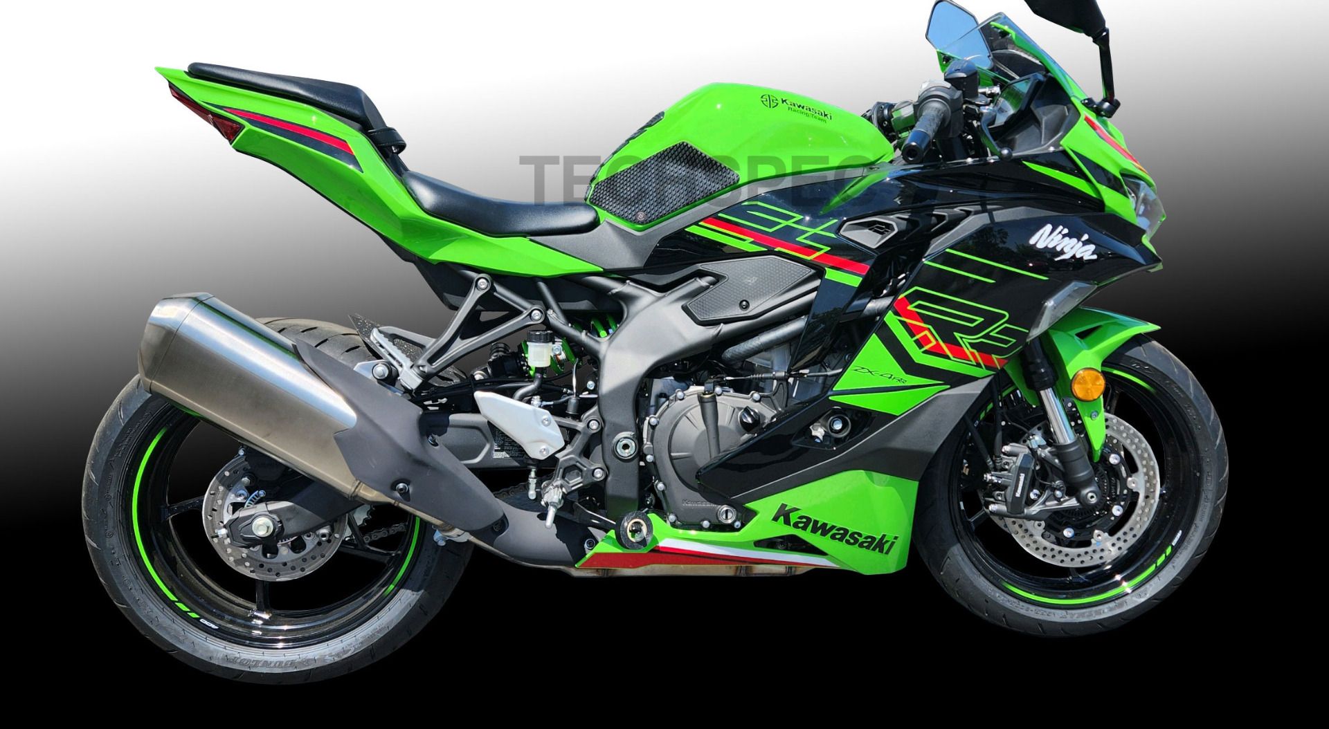 TechSpec SnakeSkin Tank Grips for ZX-4RR (2023–Current) | Includes