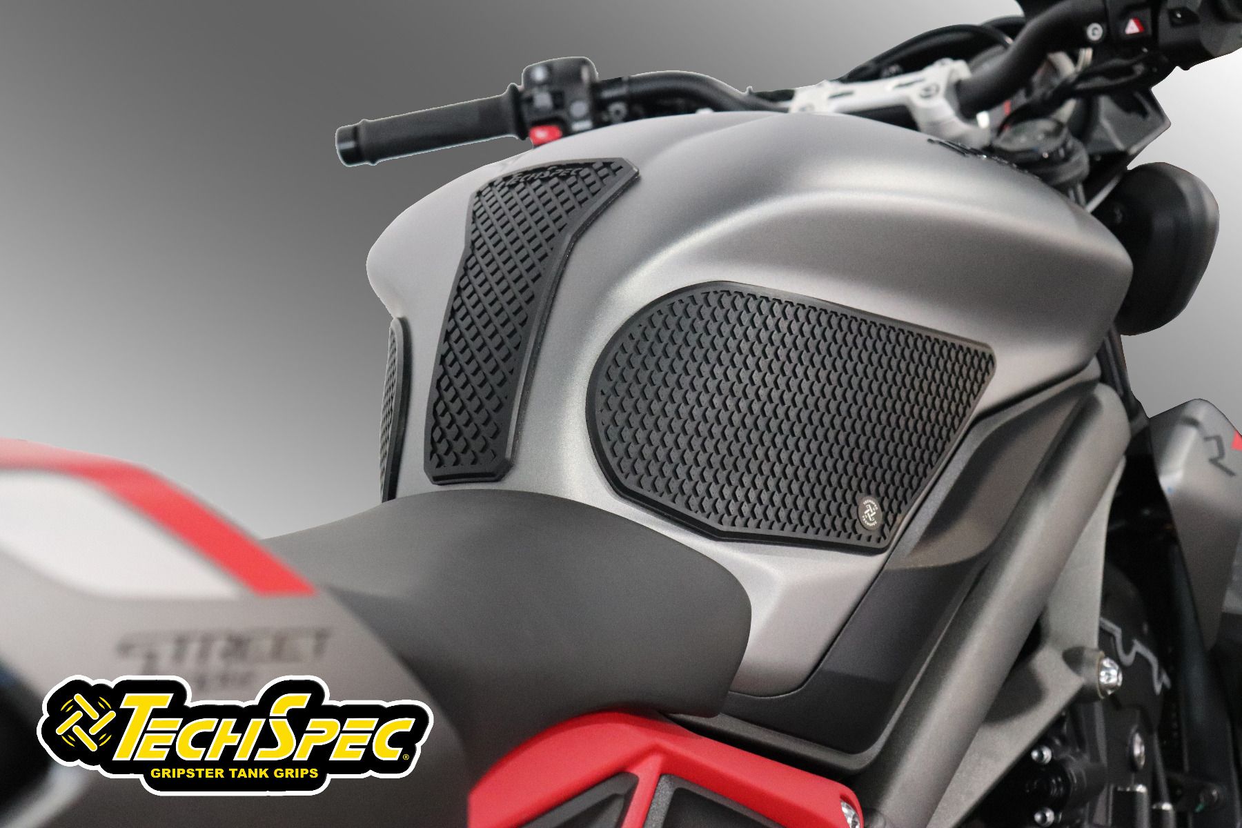 TechSpec SnakeSkin Tank Grips for Triumph Street Triple & Daytona